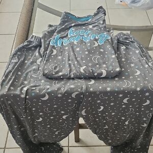 Secret Treasures Gray Pajamas with Blue Accents